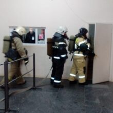 Плановое пожарно-тактическое учение во Дворце культуры им.П.П. Хузангая